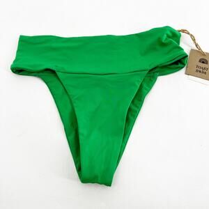 Toast Swim Green High-Cut Bikini Bottom